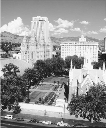 The Mormon Temple, the Mormon Tabernacle, and the Seagull Monument can all be found at Temple Square.
